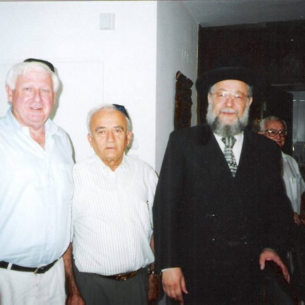 Schlesinger z"l with the Honorable Chief Rabbi of Israel Rabbi Lau in the lesson