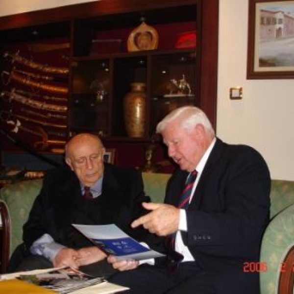 Schlesinger z"l during a visit to the home of former Turkish President Demirel.