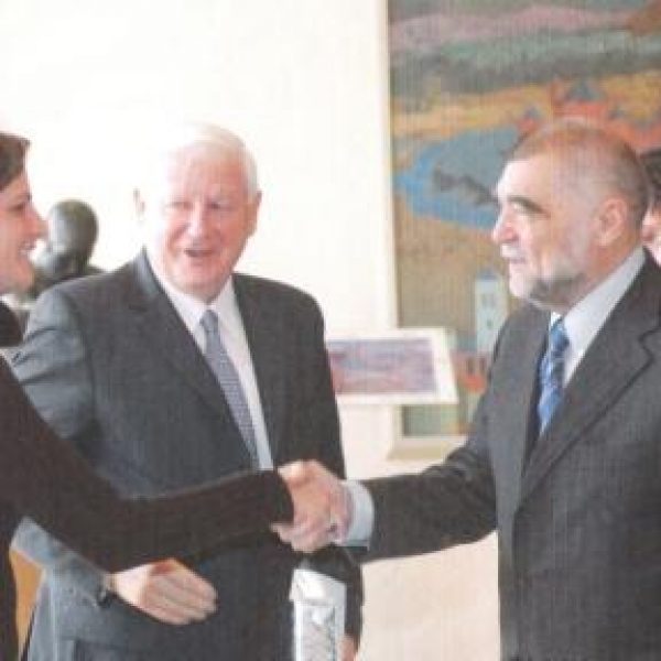 נתלי שלזינגר אצל נשיא קרואטיה בקבלת פנים למשלחת הישראלית