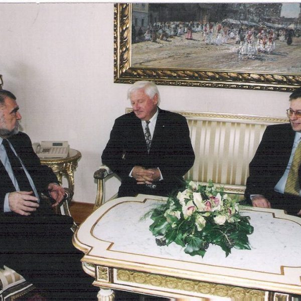 Schlesinger z"l at the Palace of President Messitz in Zagreb